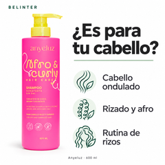 Shampoo Afro & Curly Anyeluz 600 ml - Tipo de cabello