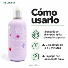 Acondicionador Reparador SOS Kaba 450 ml - Modo de uso