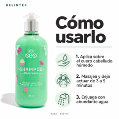 Shampoo Reparador SOS Kaba 450 ml - Modo de uso