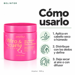 Gel Definidor de Rizos Afro & Curly Anyeluz 500 g - Modo de uso