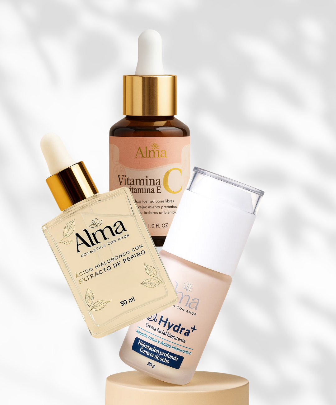 Vitamina C + Ácido Hialurónico + Crema Hidratante