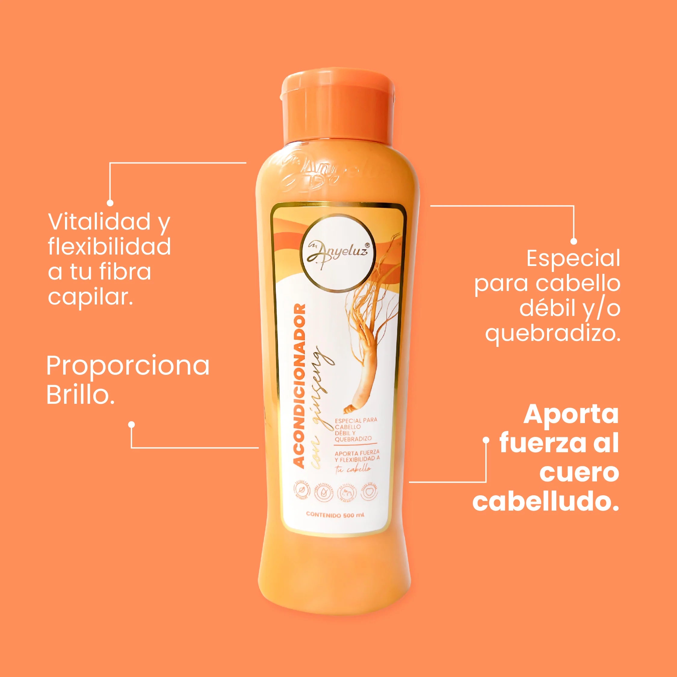 Acondicionador Anyeluz Ginseng x 500 ml