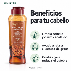 Shampoo con Café Anyeluz 500 ml - Beneficios