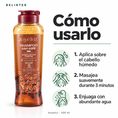 Shampoo con Café Anyeluz 500 ml - Modo de uso