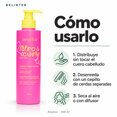 Crema para Peinar Afro & Curly Anyeluz 300 ml - Modo de uso