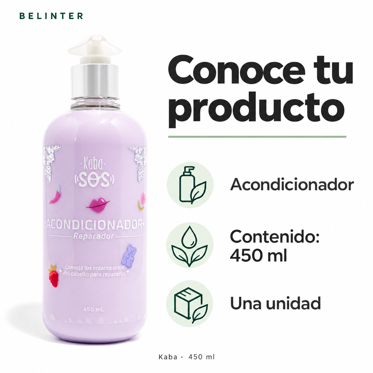Acondicionador Reparador SOS Kaba 450 ml - Presentación