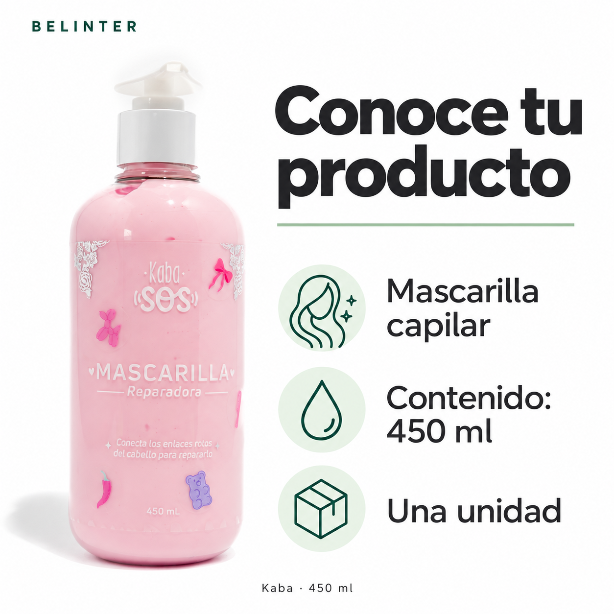 Tratamiento Reparador SOS Kaba 450 ml - Presentación
