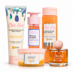 Kit Miel Brillo Intenso Click Hair con Perfume – 5 productos - Productos incluidos